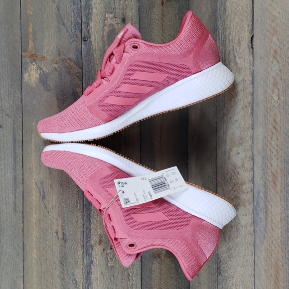 adidas Women's Edge Lux 4 Running Shoes Hazy Rose White - Picture 6 of 9